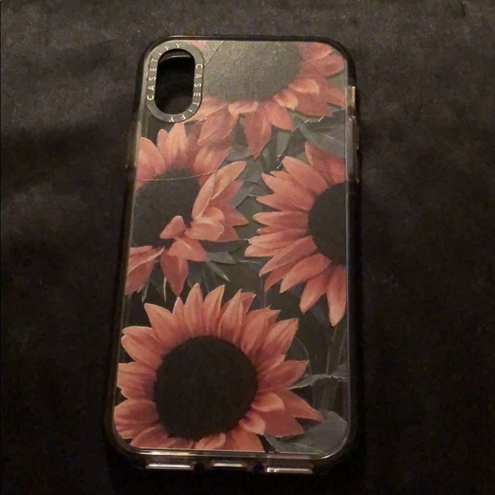 Casetify iPhone X sunflower case